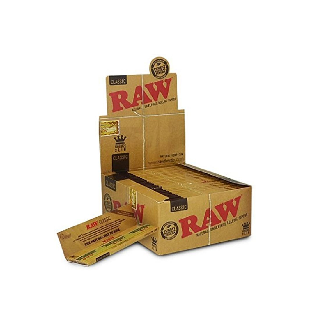 Producto Papel de liar fino y en tono marrón, de Raw King