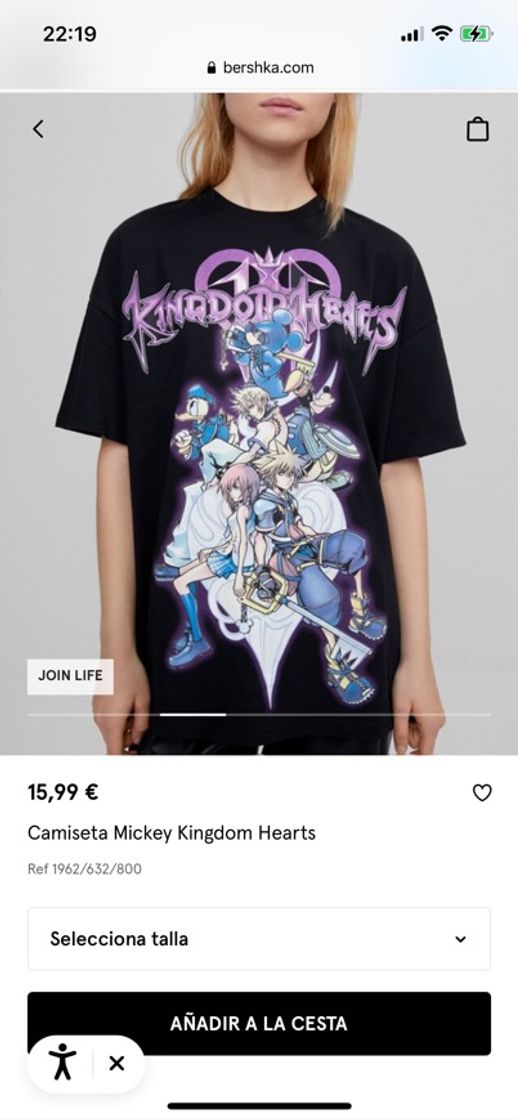 Fashion Camiseta Kingdom Hearts