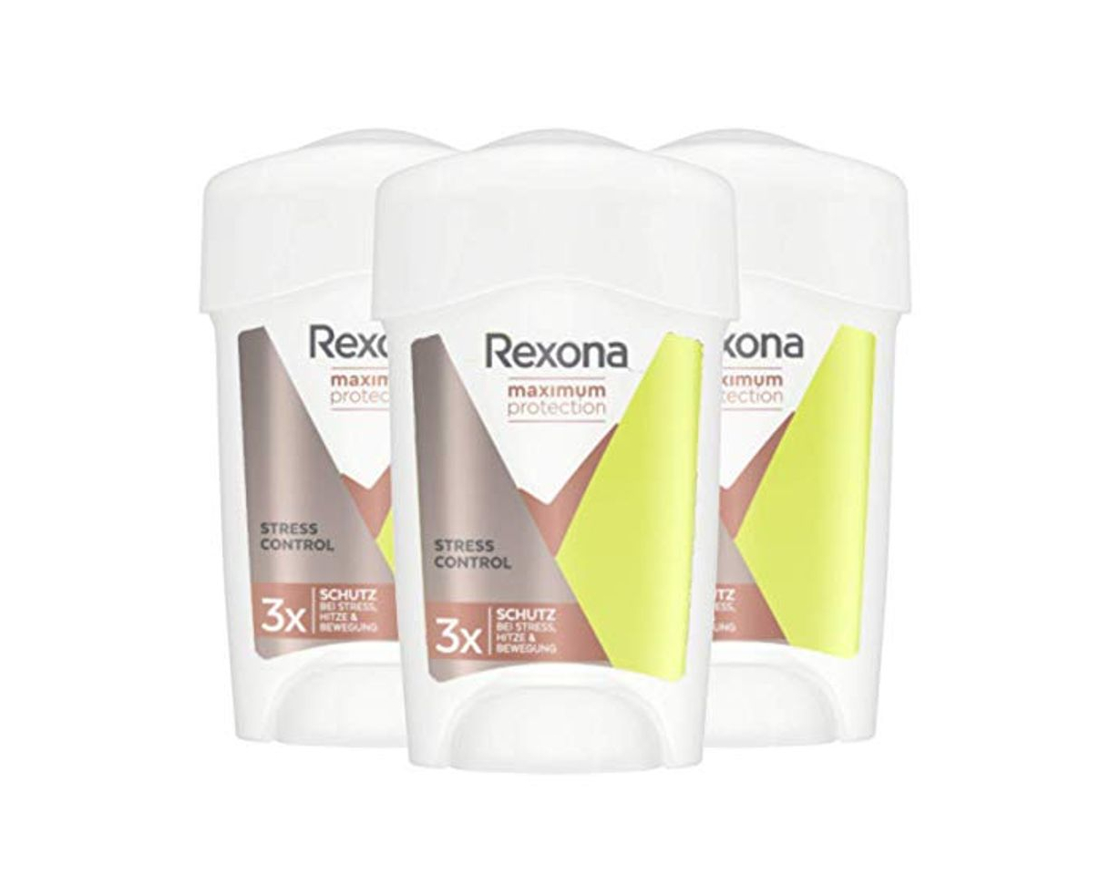 Social Rexona Maximum Protection Crema Antitranspirante Stress Control 3x 45mL