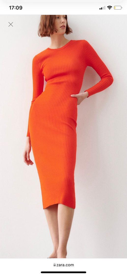 Fashion Vestido naranja Zara 