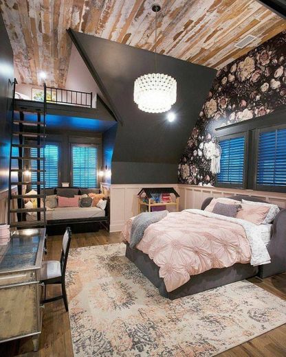 Quarto com design luxuoso 