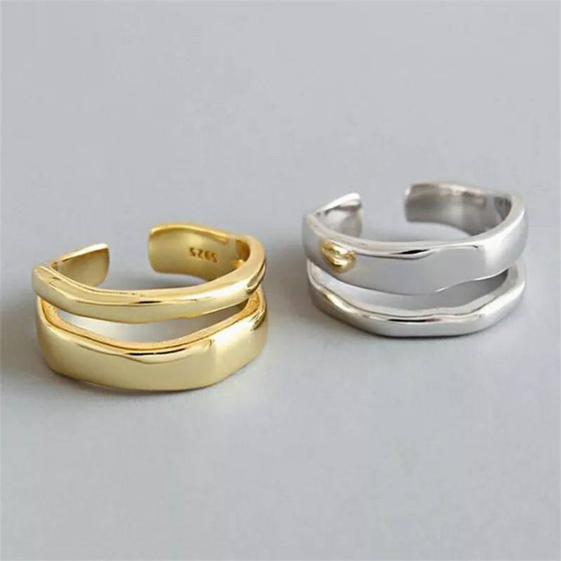 Product Anillo doble plateado