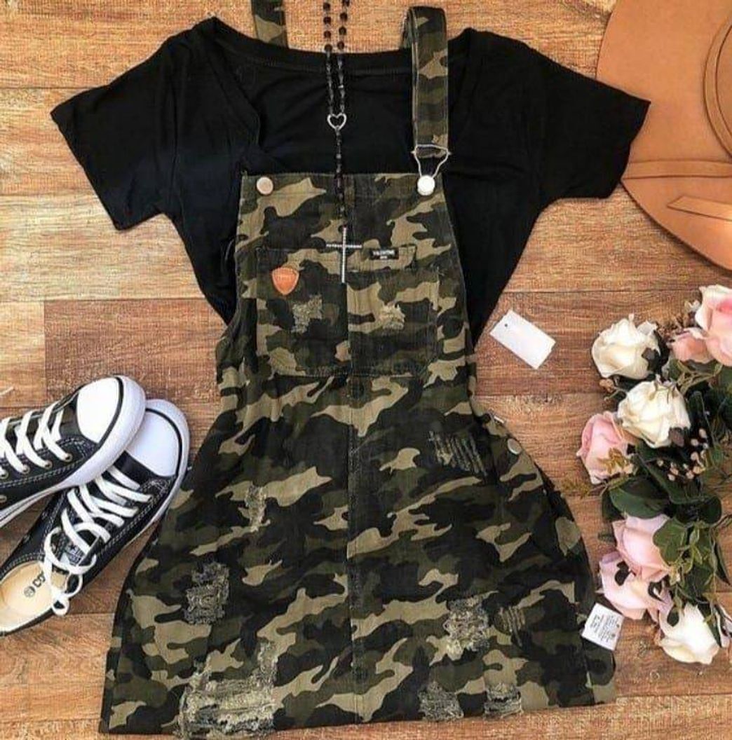 Moda Look camuflado💚✨