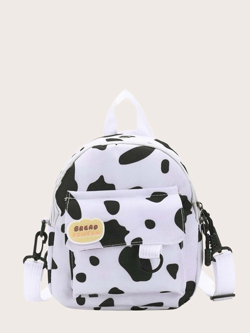 Moda Mochila com estampa de vaca
