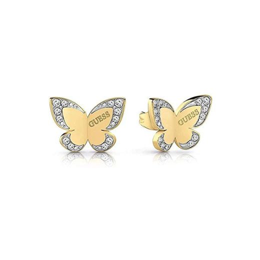 Pendientes Guess Love Butterfly acero inoxidable quirúrgico logo chapados oro UBE78011 [AC1127]