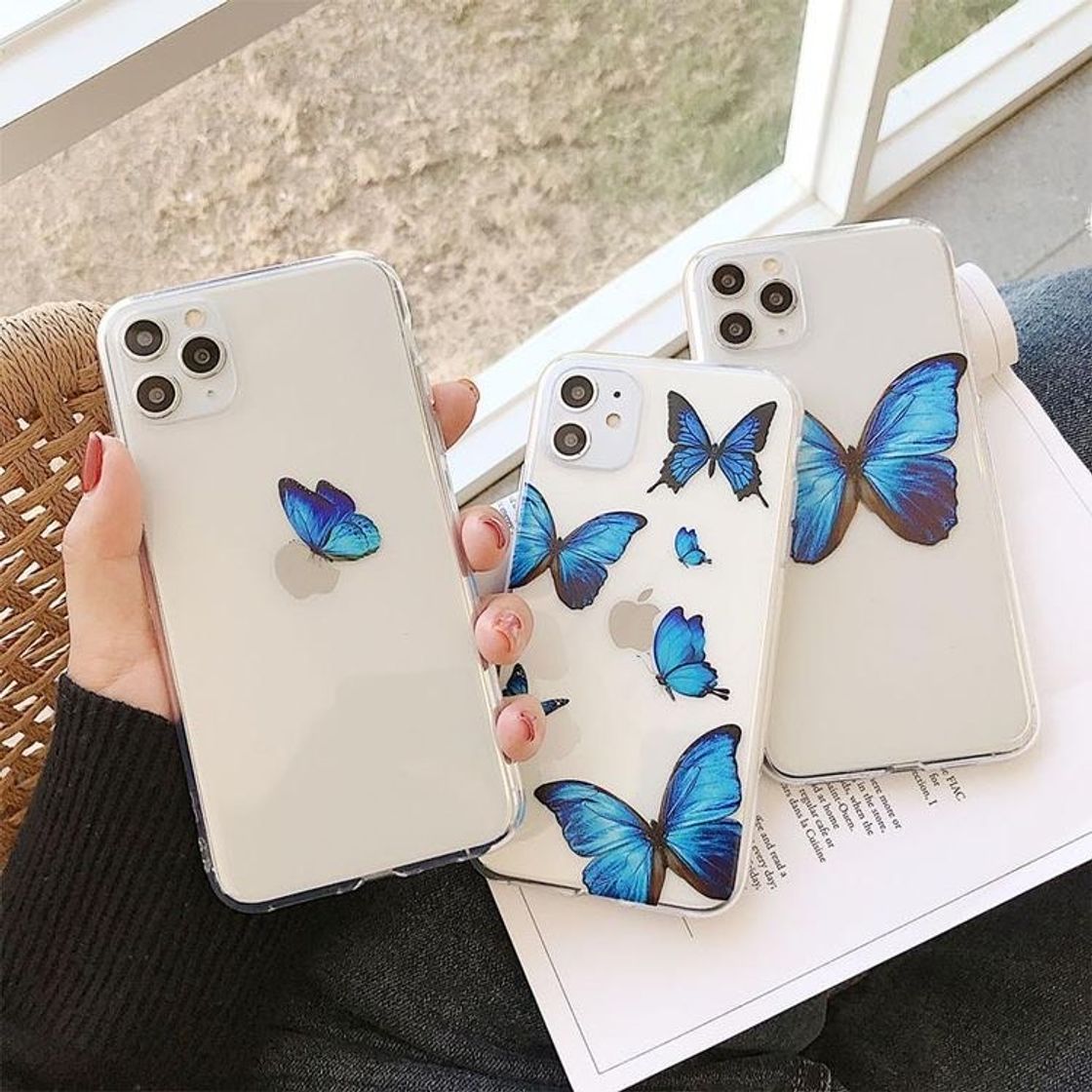 Producto Case Transparente Blue Butterfly 