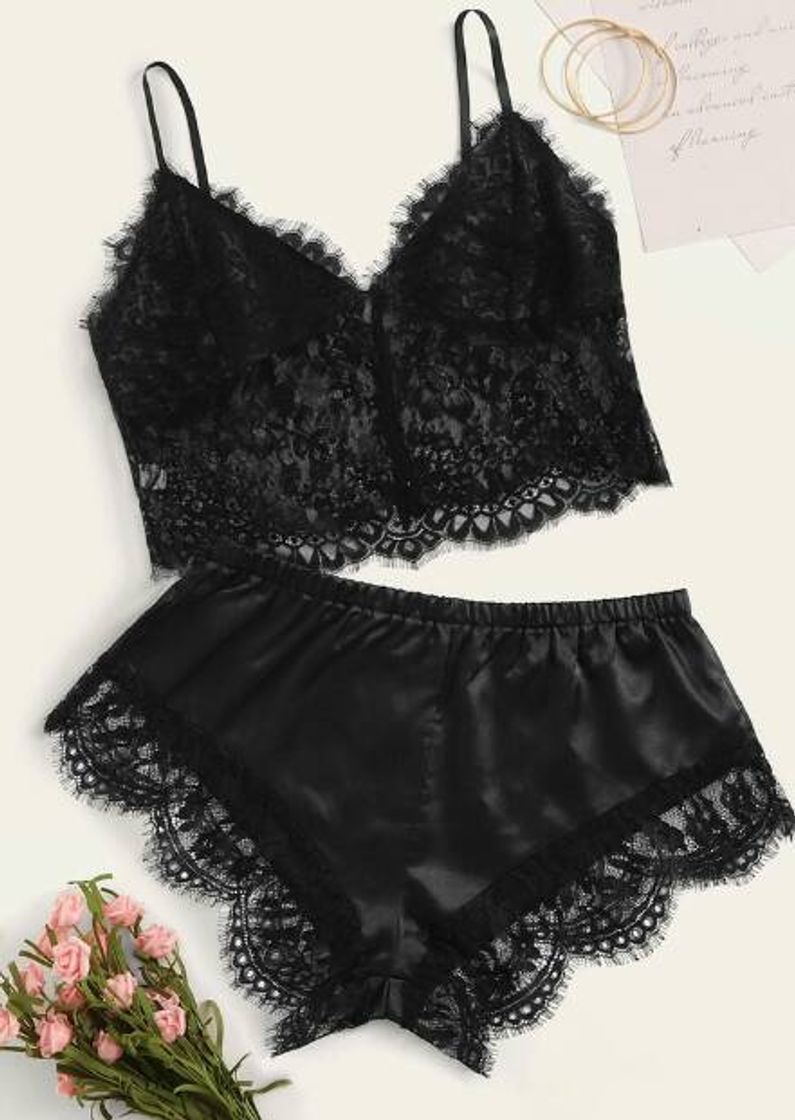 Social Multicolorido Scallop Lingerie 