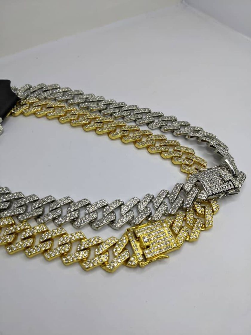 Social Halukakah ● Bling ● Hombres 18k Oro Verdadero Plateado Set de Diamantes