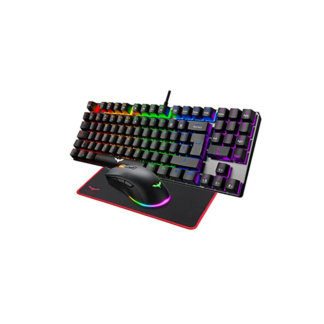 Producto havit Teclado mecánicos Gaming español con Cable, Teclados Gaming con Interruptor Rojo