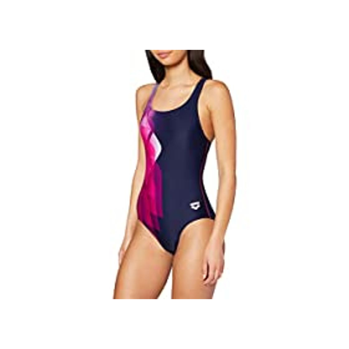 Social Speedo Boom Splice Muscleback Bañadores de Mujer para Natación, Color Marina