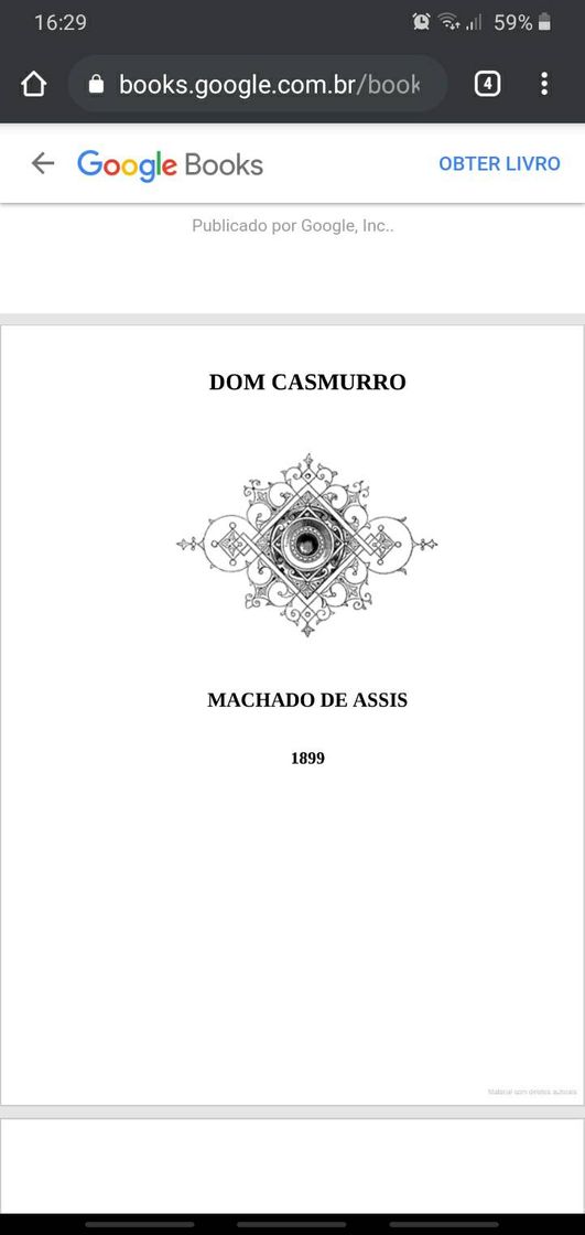 Libro Dom Casmurro, uma obra de Machado de Assis 