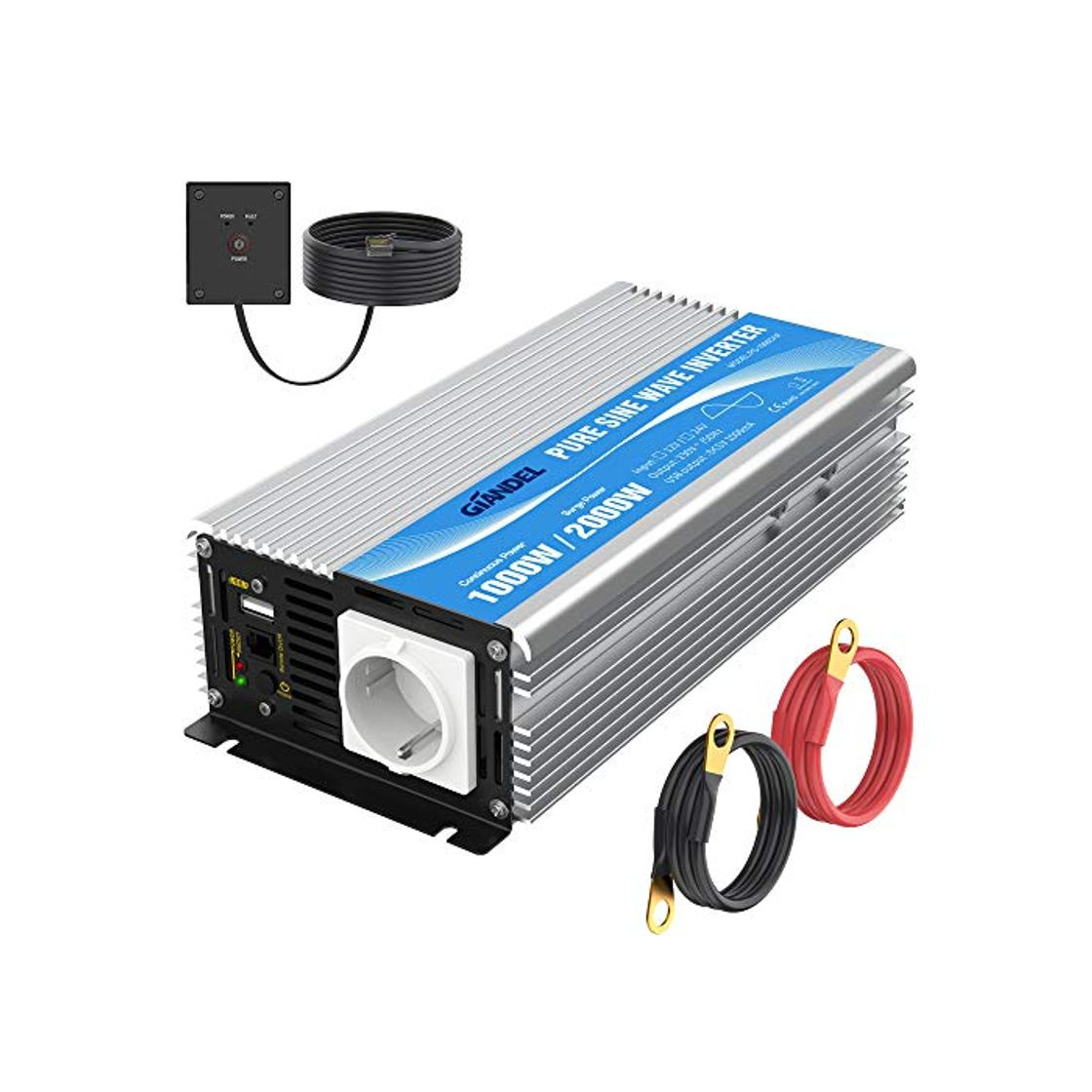 Product Giandel Inversor de Corriente de Onda Sinusoidal Pura 1000w Convertidor DC 12V