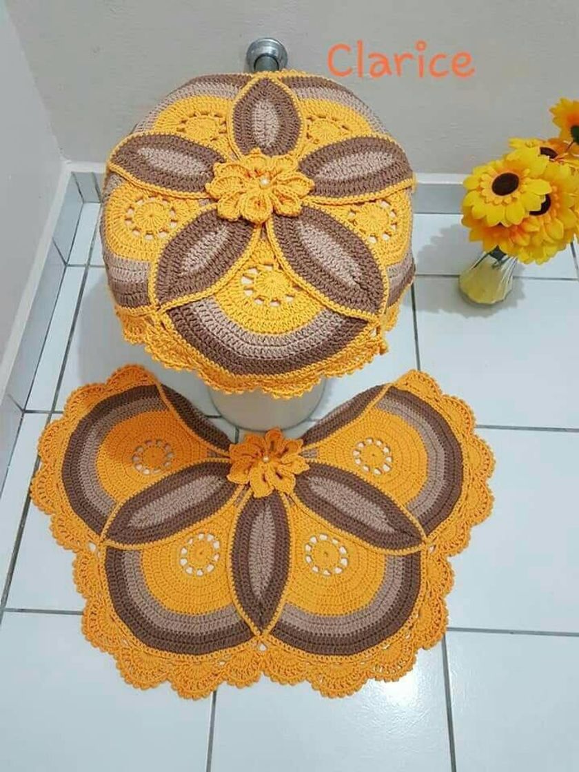 Moda Conjunto de banheiro em crochet 