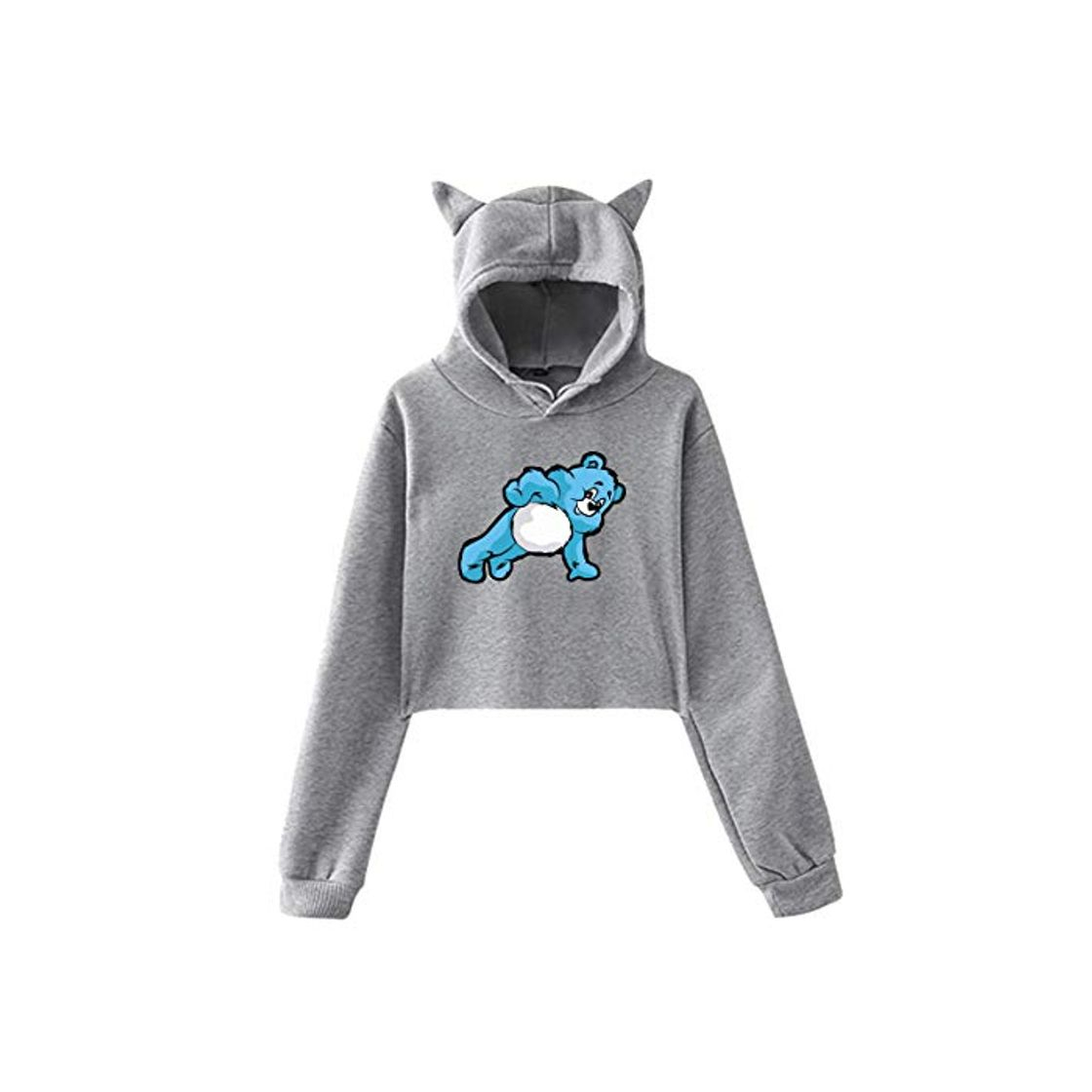 Social DJNGN Suéter con Capucha y Top Corto con Orejas de Gato para