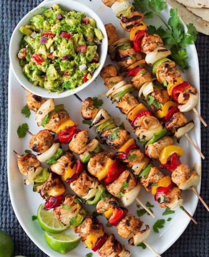 Schicken Fajita Kebabs