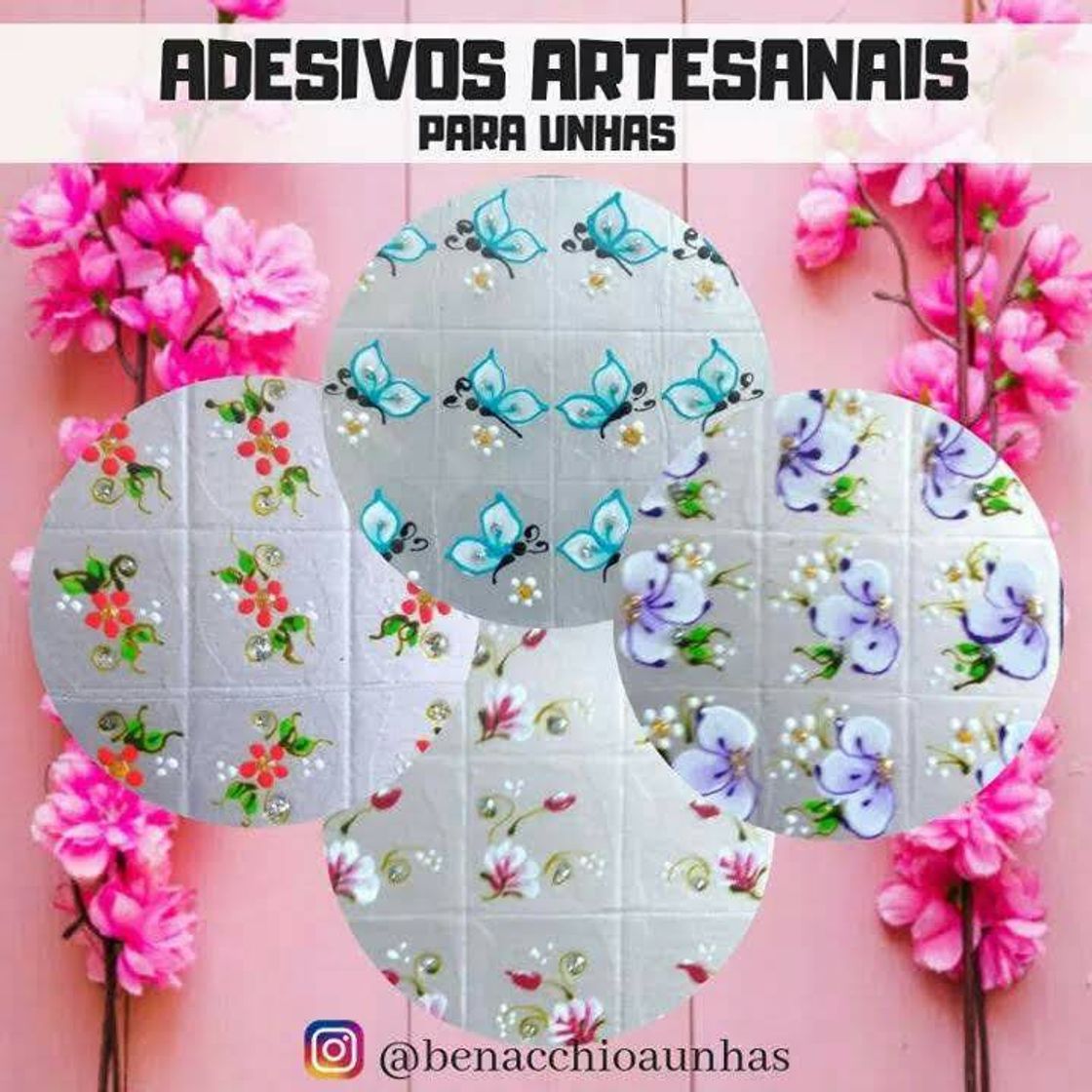 Fashion Benacchio Adesivos Artesanais para Unhas 