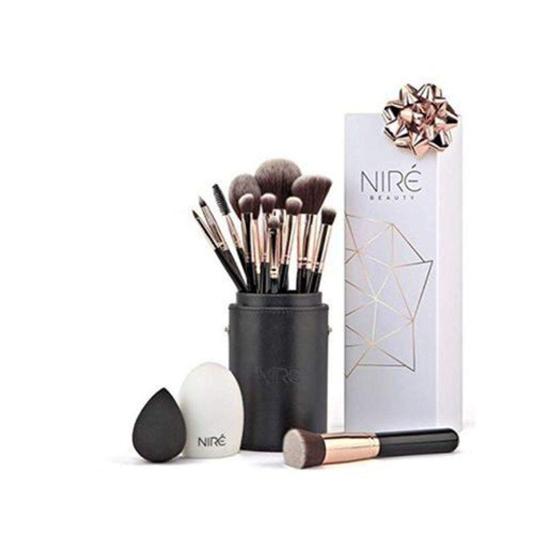 Social Niré Brochas de Maquillaje con Esponja Maquillaje