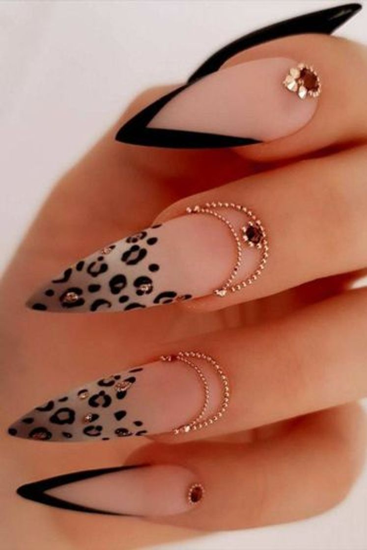 Moda Nail Stilleto oncinha🐆😍