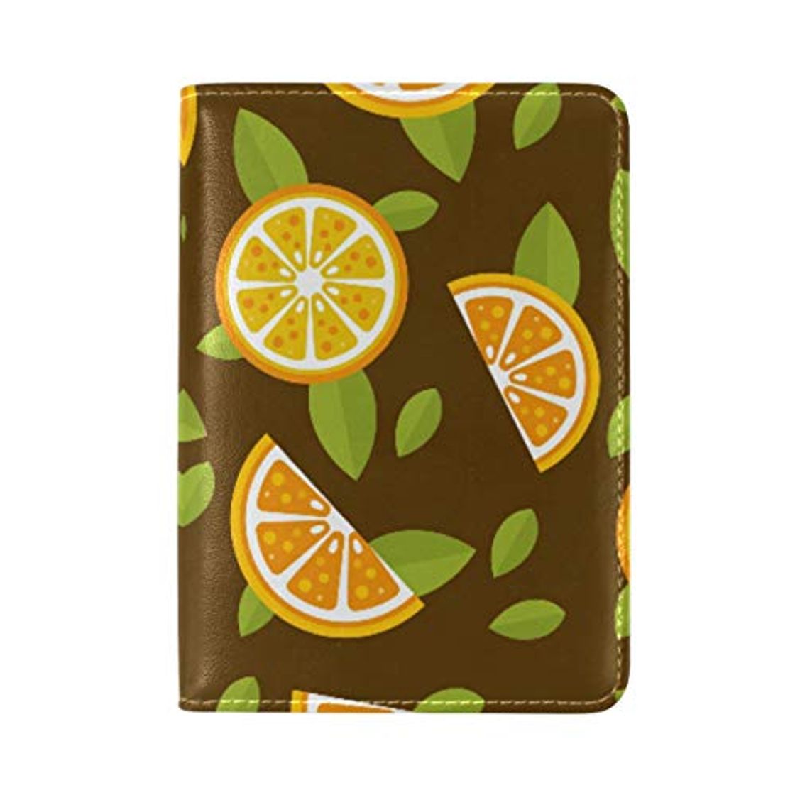 Moda Limón De Verano Yelow Piel Genuina Pasaporte Titular Portada Funda de para Chicas Viajes Hombre Mujer