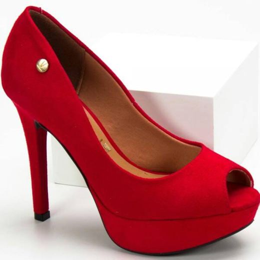 Sapato Vizzano Salto Feminino - Vermelho - Andaraki Calçados ...