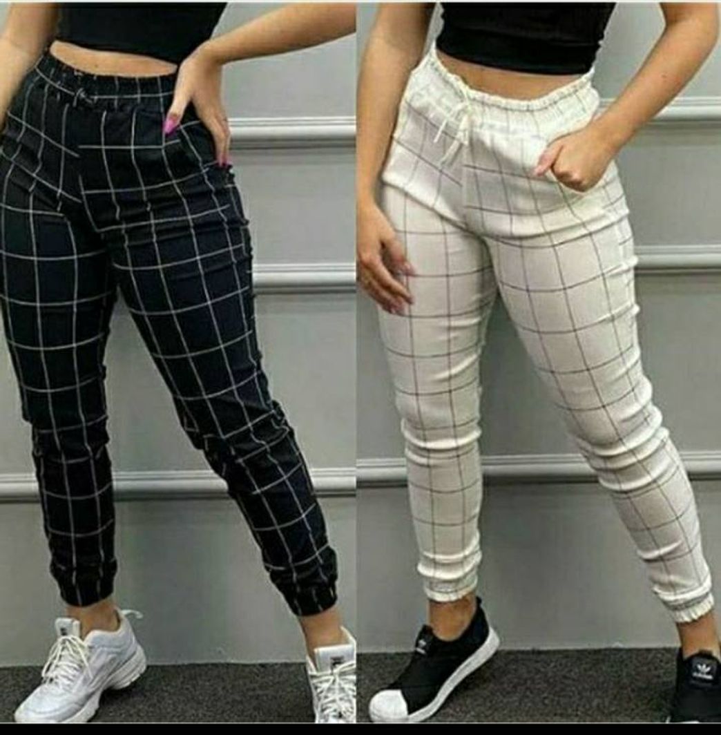 Social Calça Feminina Quadriculada Xadrez Com Cordão Em Bengaline