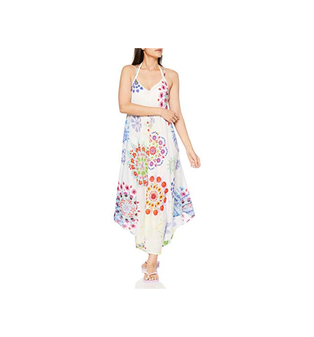 Fashion Desigual Vest_Manly Vestido, Blanco