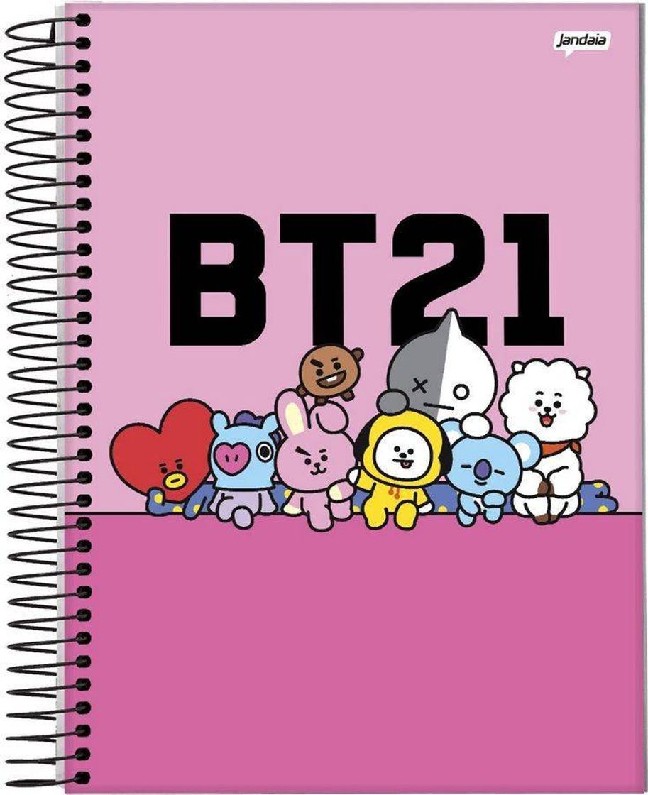 Moda Caderno Rosa BT21