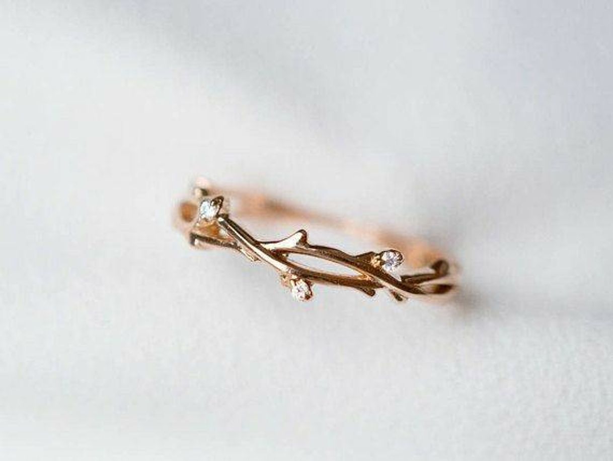 Moda Gold diamond twig buds ring