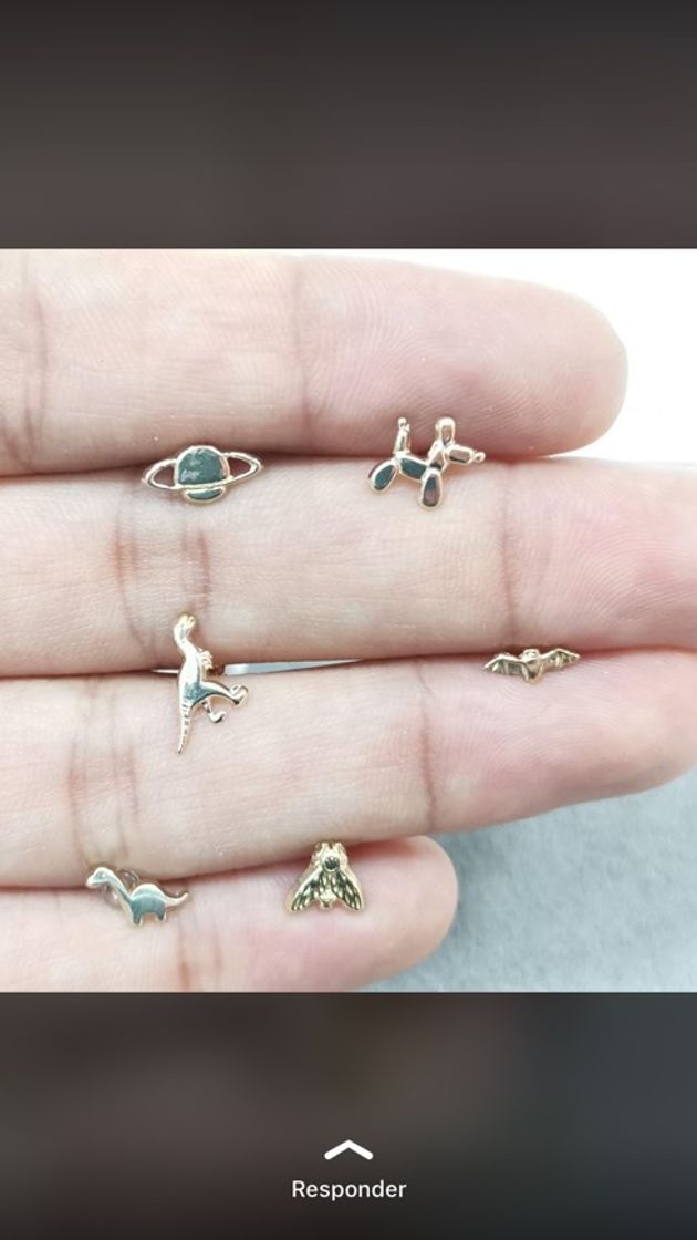 Moda Pendientes en oro bebe recien nacido niña o mujer en oro de