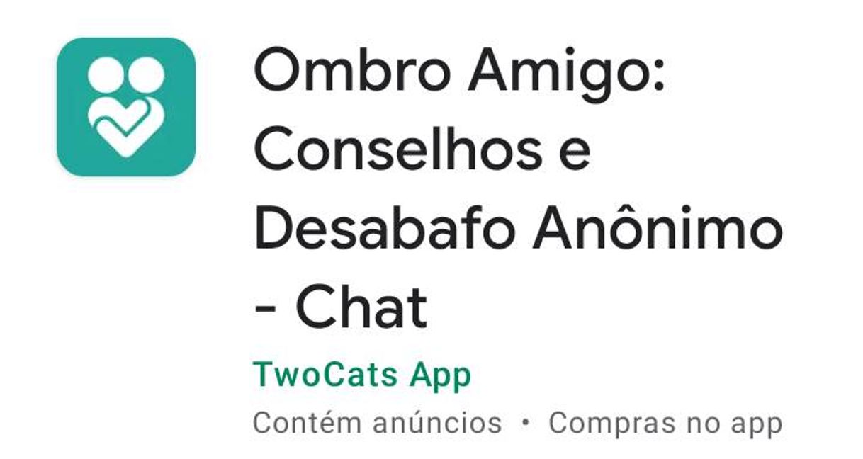 Apps Ombro amigo (Desabafo e Chat anônimo)