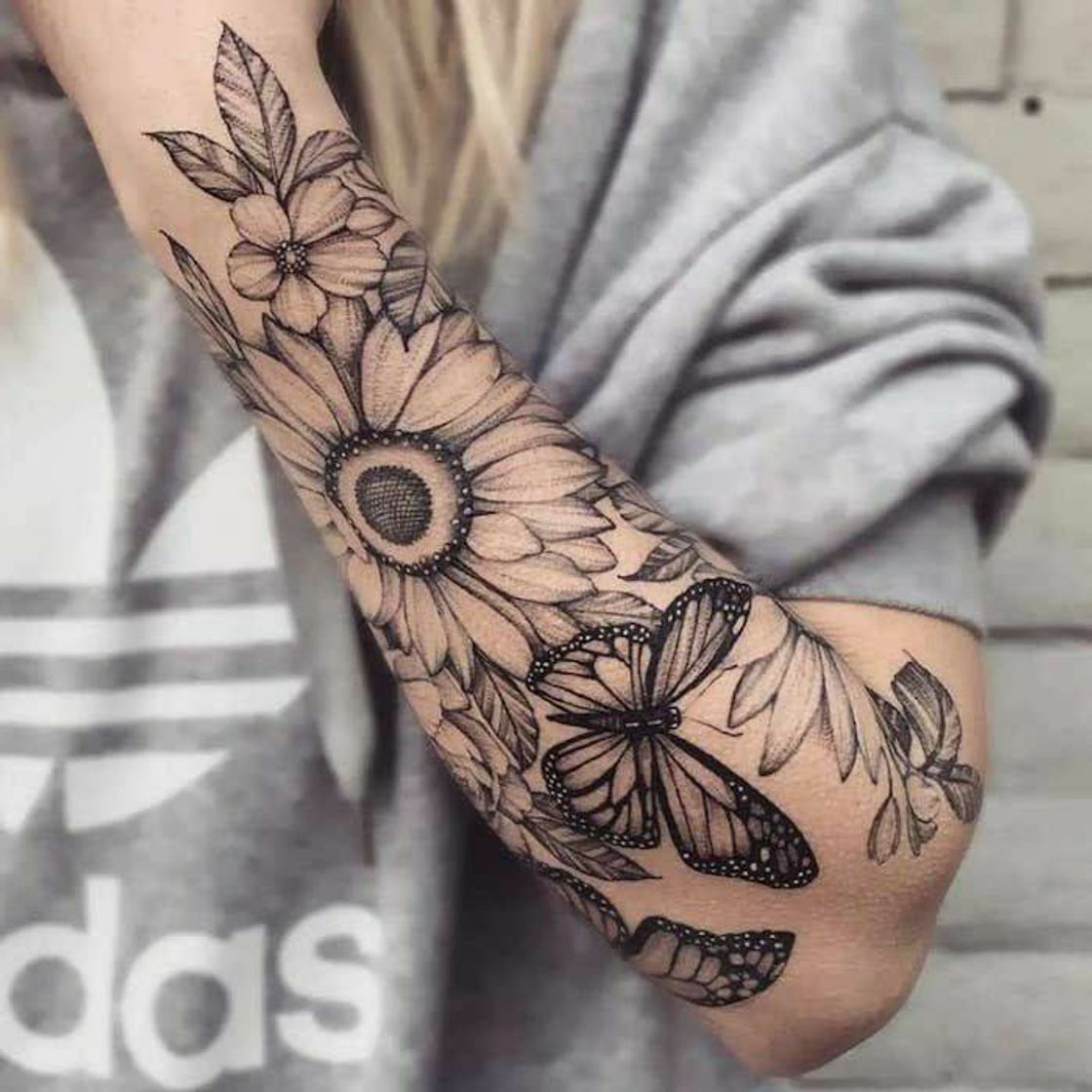 Moda Tatuagem antebraço - ramo de flores ²