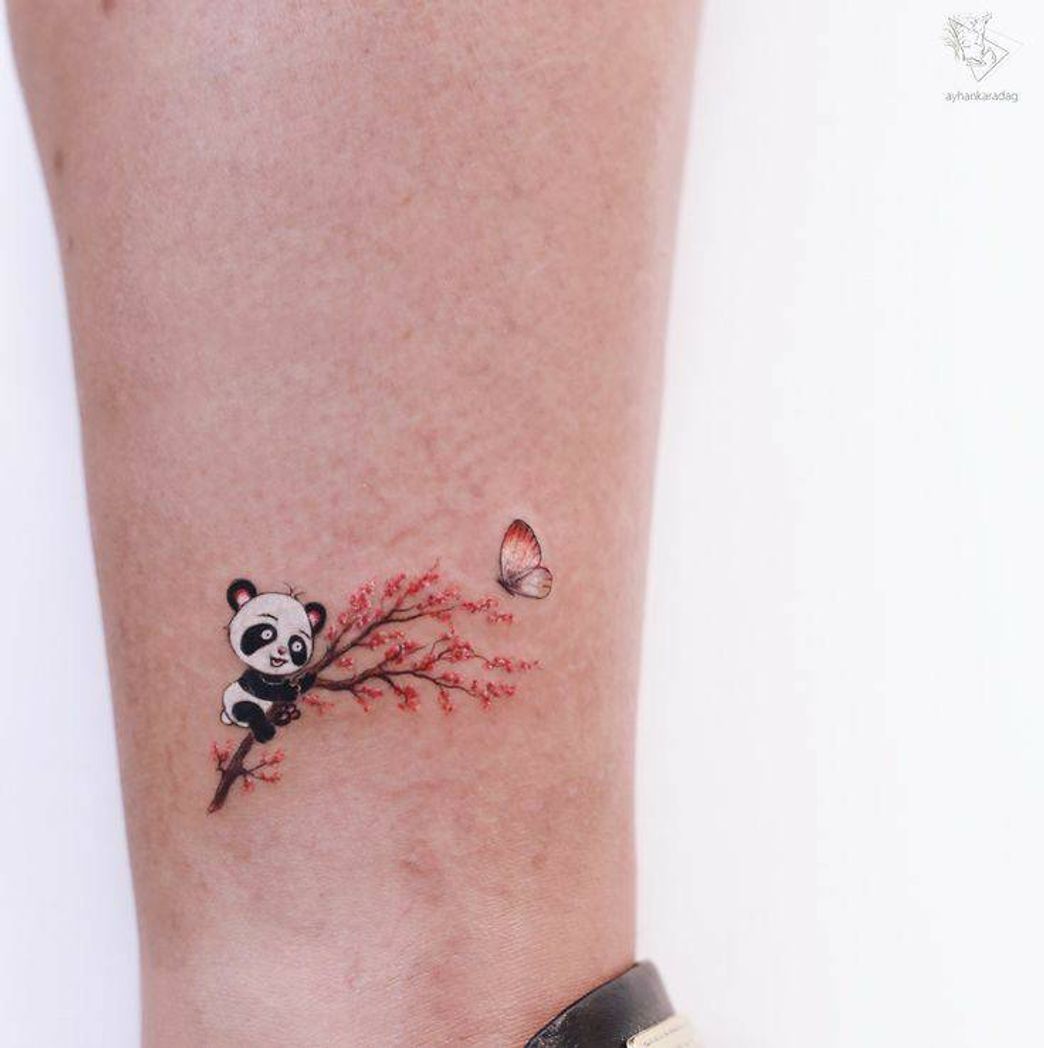 Moda Tatuagem delicada - Panda 