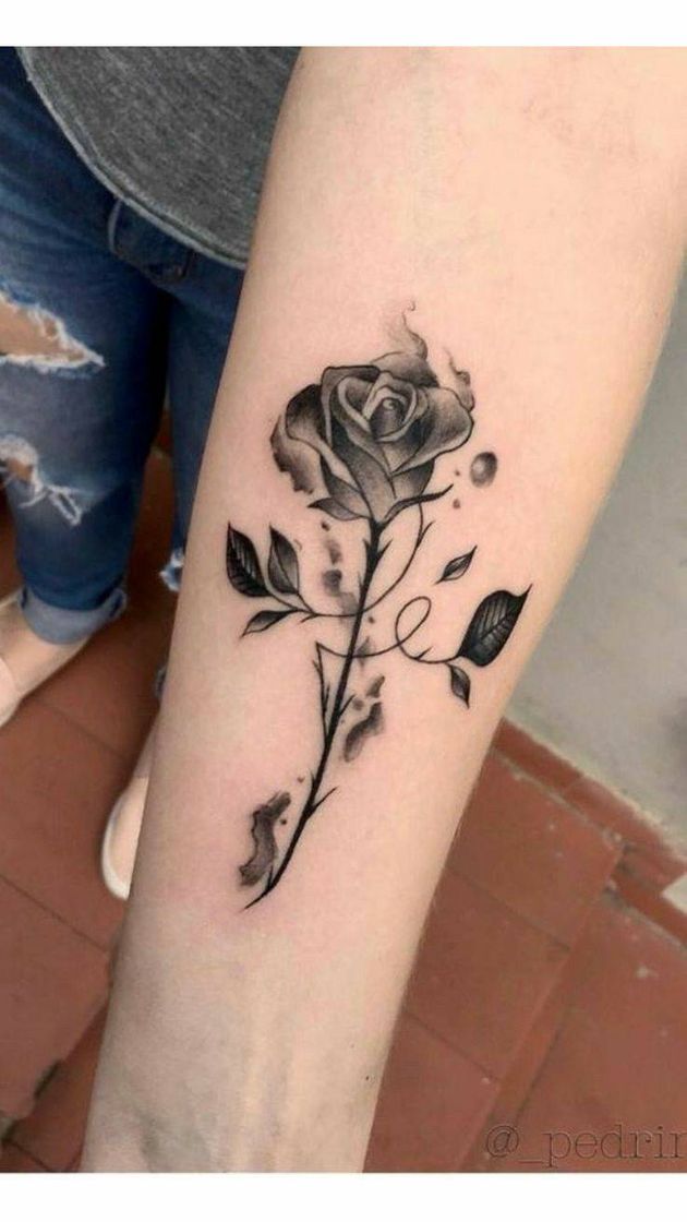 Moda Tatuagem antebraço - Rosa Fé 