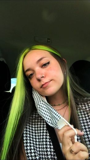 cabelo verde neon