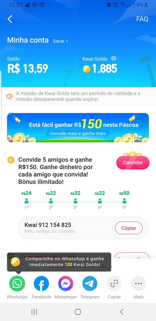 App Aplicativo que dá dinheiro