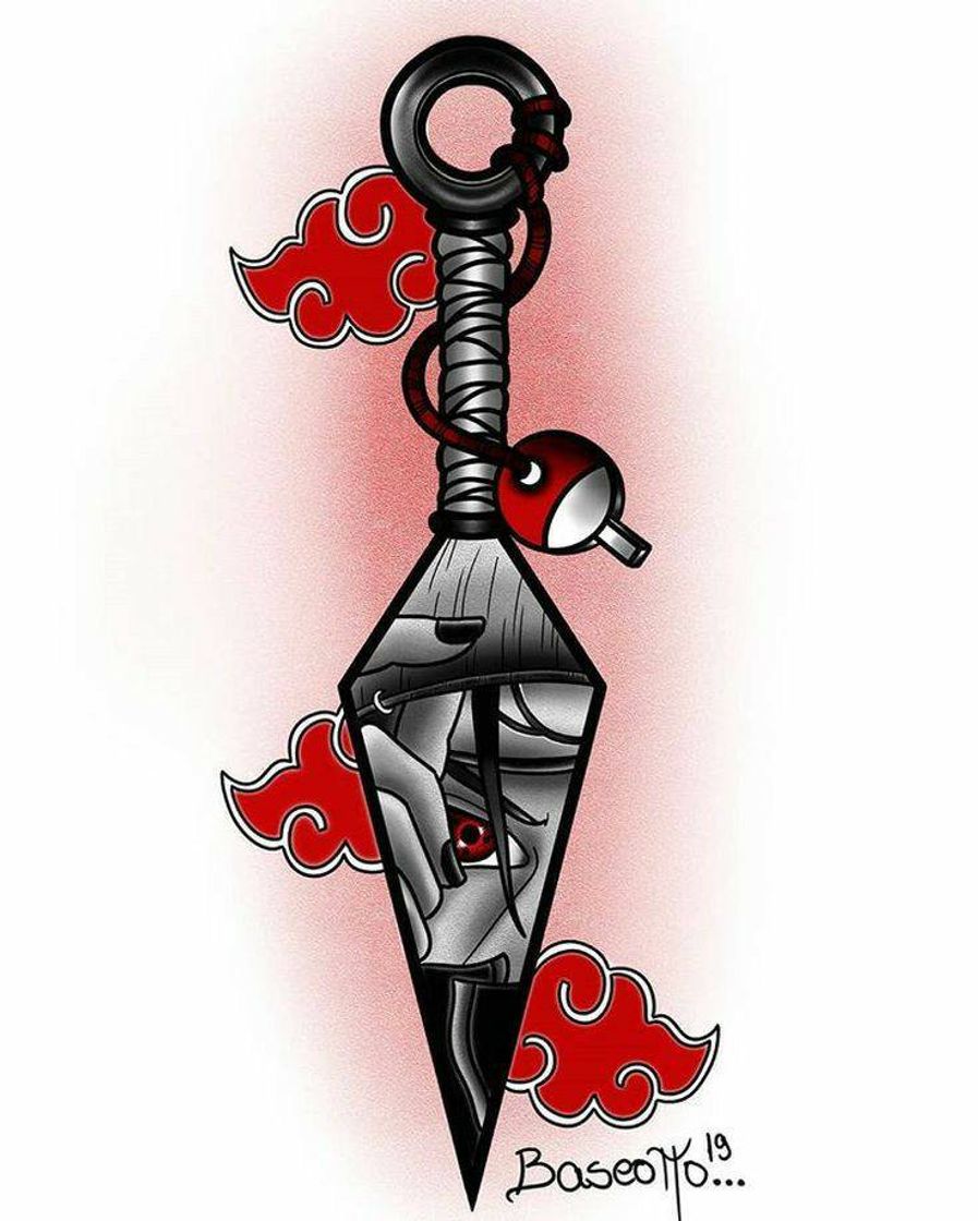 Moda Tatuagem Kunai Itachi