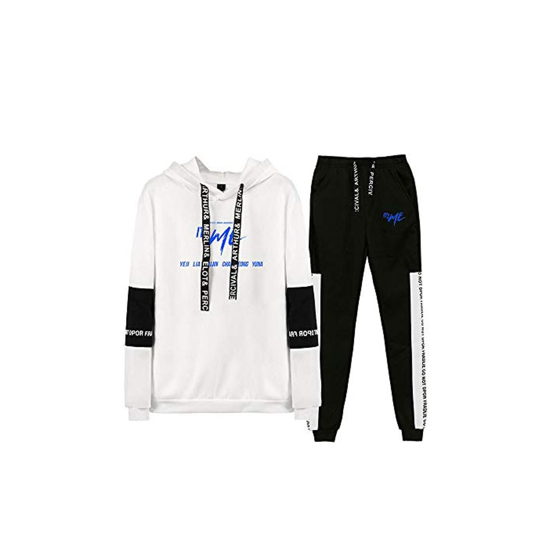 Moda ITZY Hoodie Traje Deportivo Sudadera Hip Hop con Pantalones Fans Pullover Jumper Hoodies Conjunto de Pantalones Chándal para Hombres Mujeres Adolescentes