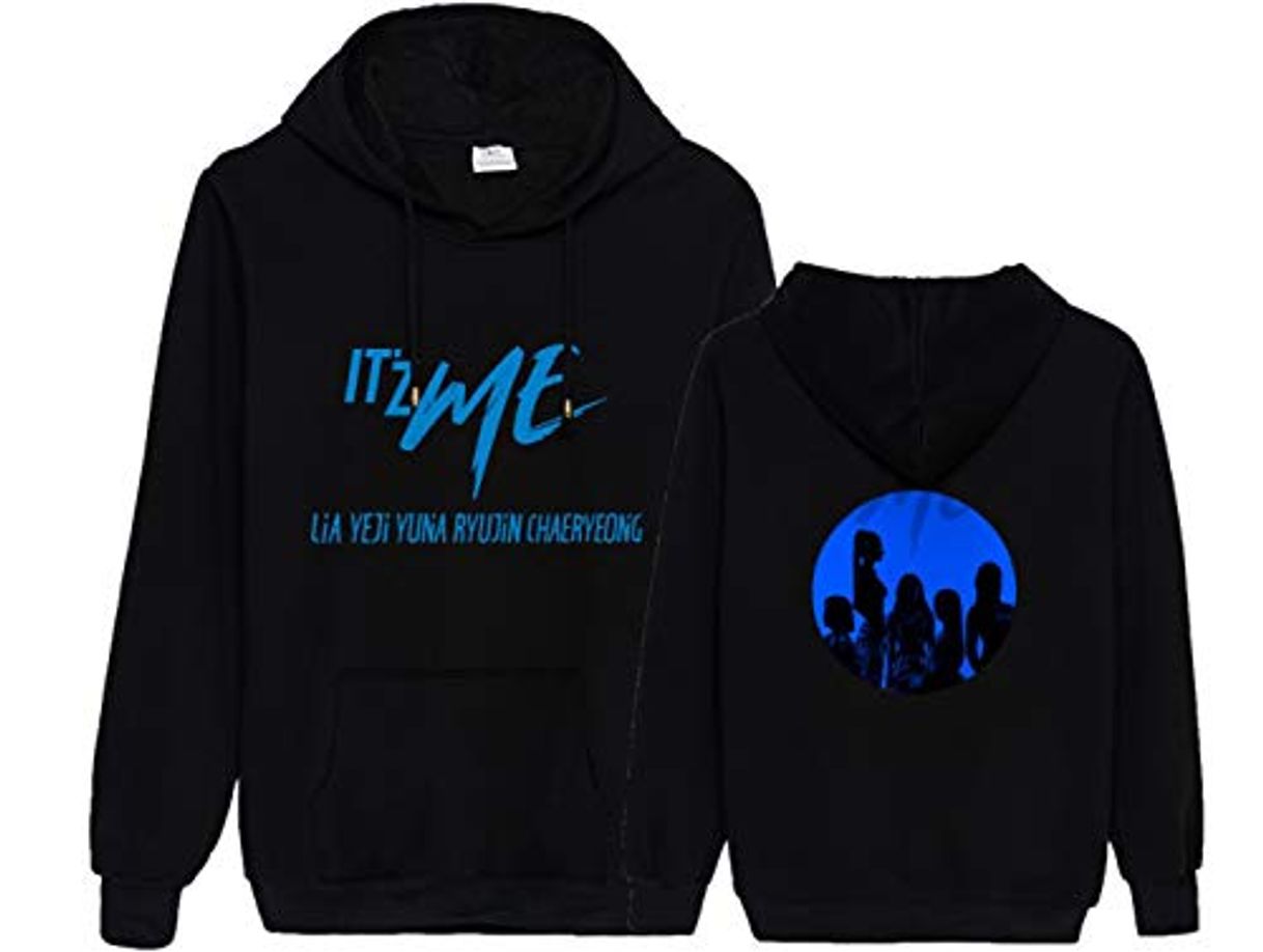 Moda KPOP ITZY Sudaderas con Capucha de Manga Larga IT'z ME Imprimiendo Hoodies Unisex Pullover Hip Hop Tops para Hombres y Mujeres Yuna RYUJIN CHAERYEONG Lia YEJI