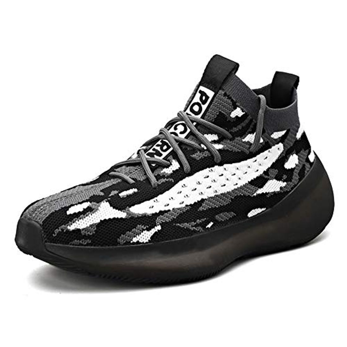 Social Sports Shoes Men and Women Breathable Fitness Running Shoes Lightweight Leisure Sports Shoes black38EU