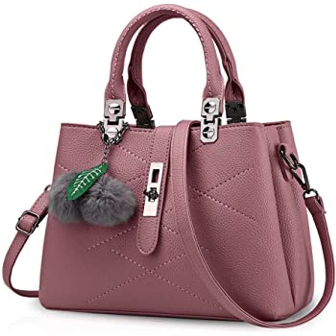 Social NICOLE&DORIS Bolsos de Mano para Mujer Bolsos 3 Piezas Bolsa Bolsos de Hombro para Damas Totes Bolsos Bandolera Crossbody Vino Tinto