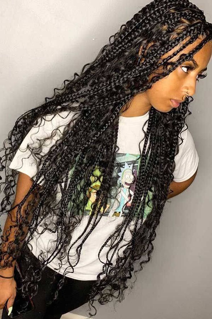 Social Box braids com cachinhos na ponta 😍