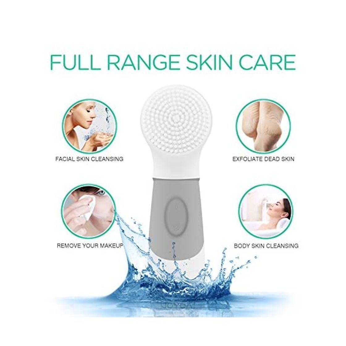 Social VOYOR 5-In-1 Limpiador Facial Electrico Cepillo Facial Limpieza Giratorio con 5 Cabezales