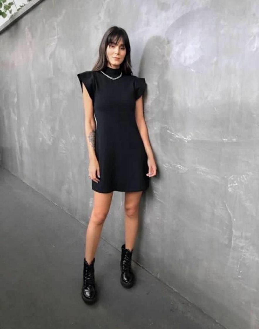 Fashion Vestido Curto Preto