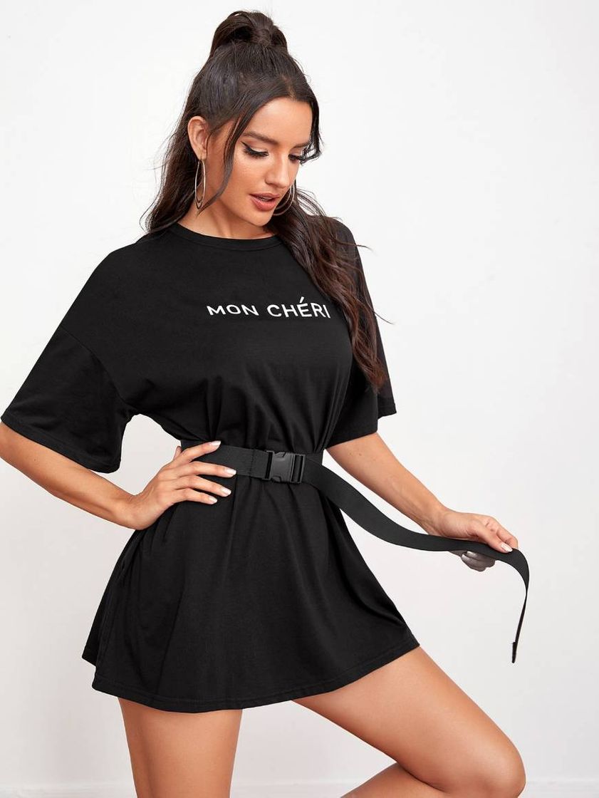 Moda mon chéri > camiseta com cinto