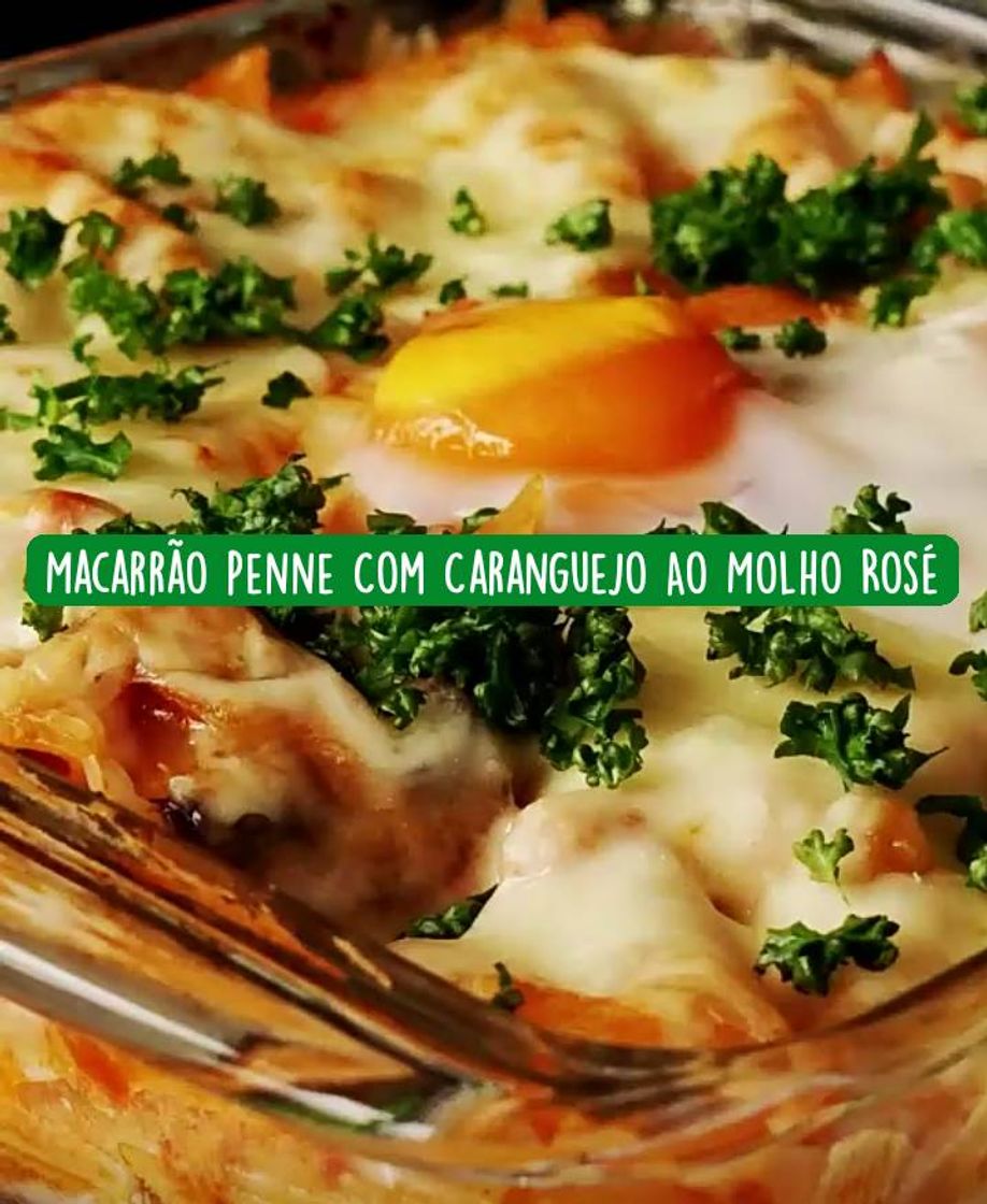 Fashion Macarrão penne com caranguejo ao molho rosé