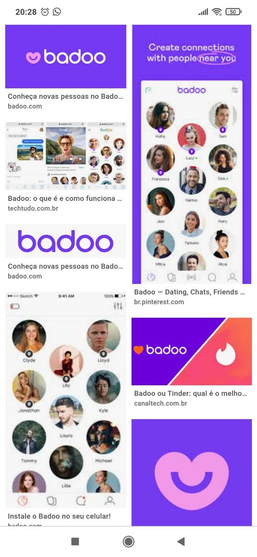 Moda Badoo - site de relacionamento