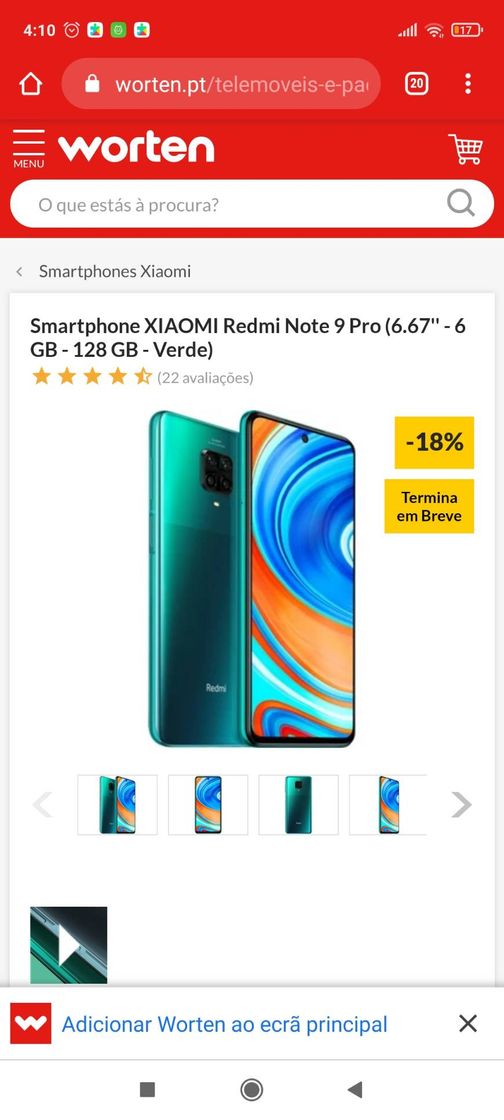 Productos Smartphone XIAOMI Redmi Note 9 Pro