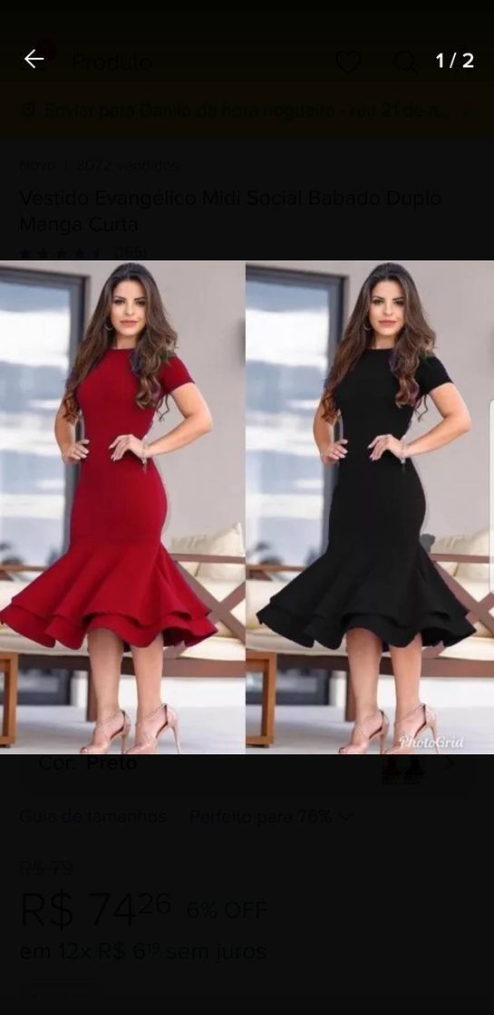 Fashion Vestido de ótima qualidade e bem baratinho 🛍😍❤