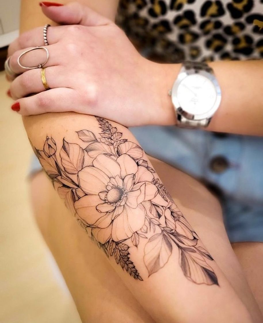 Fashion tatto floral 