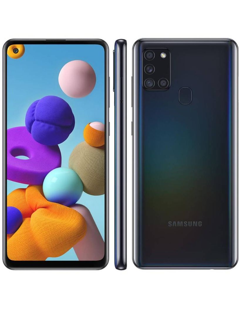 Fashion Smartphone Samsung Galaxy A21s Preto 64GB, Câmera Quádrupla,